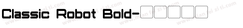 Classic Robot Bold字体转换